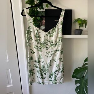 NWT Abercrombie & Fitch Corset Seamed Linen Blend Mini Dress